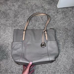 Michael Kors Charlotte Tote Grey Shoulder Bag
